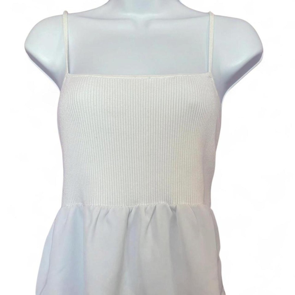 Abercrombie & Fitch Ribbed Peplum Cami Top Size L